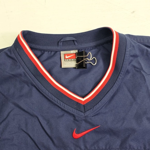 Vintage Nike Ole Miss Rebels NCAA Windbreaker Pullover Center Swoosh Side Zip XL - Picture 4 of 13